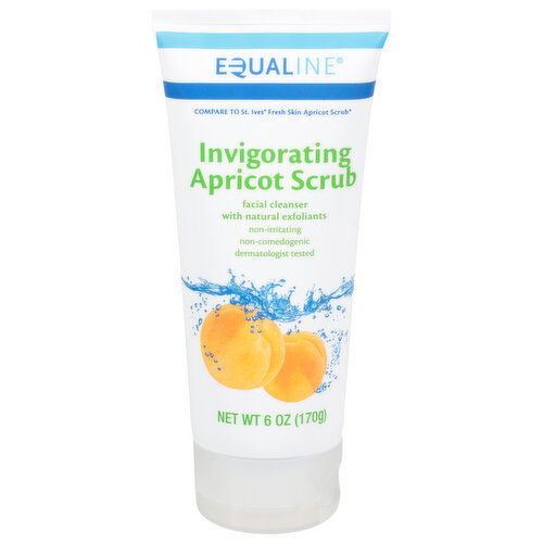 Equaline Facial Cleanser, Scrub, Invigorating, Apricot