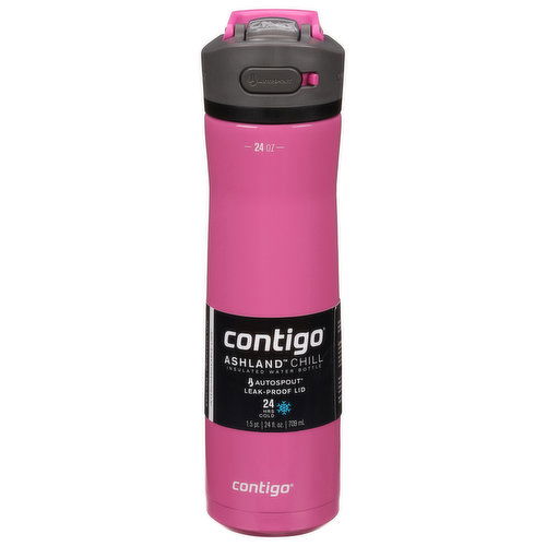 Contigo Water Bottle, Ashland Chill 2.0, Dragon Fruit, 24 Ounce