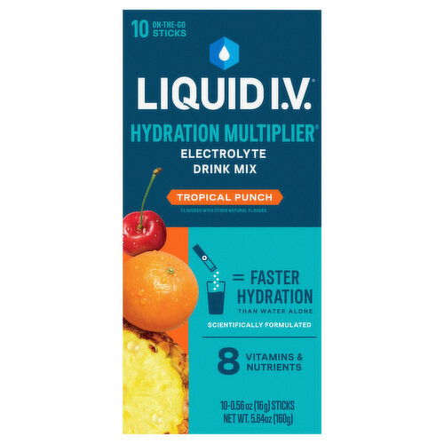 Liquid I.V. Hydration Multiplier Electrolyte Drink Mix, Tropical Punch
