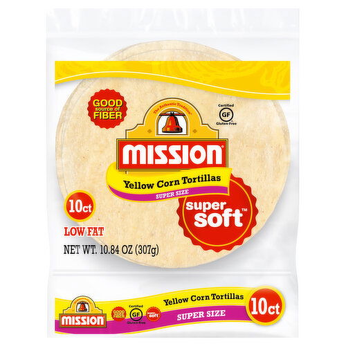 Mission Super Soft Tortillas, Yellow Corn, Super Size