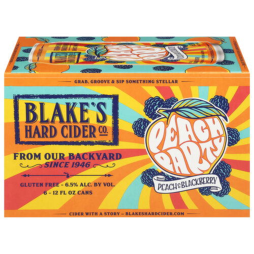 Blake's Hard Cider Co. Hard Cider, Peach & Blackberry, Peach Party