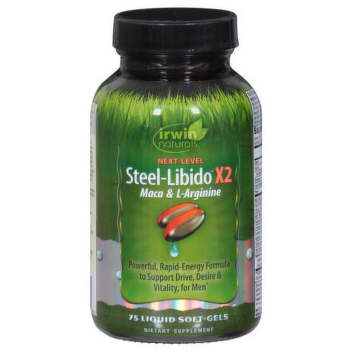 Irwin Naturals Steel-Libido X2, Next Level, Liquid Soft-Gels