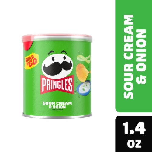 Pringles Potato Crisps Chips, Sour Cream and Onion, Grab and Go Snack Pack