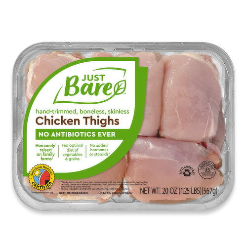 Just Bare Boneless Skinless Chicken Thighs