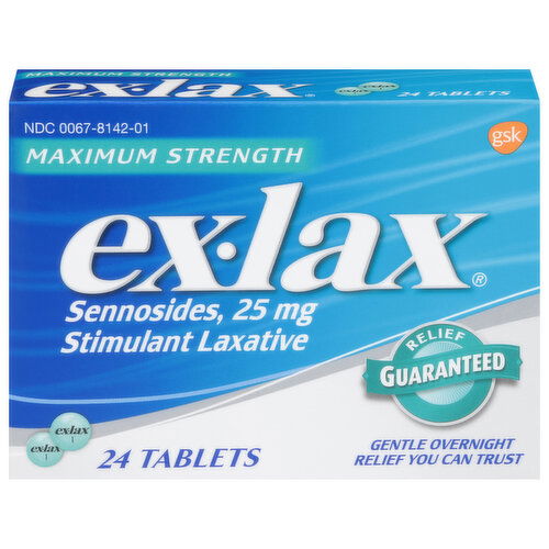 Ex-Lax Stimulant Laxative, Maximum Strength, 25 mg, Tablets