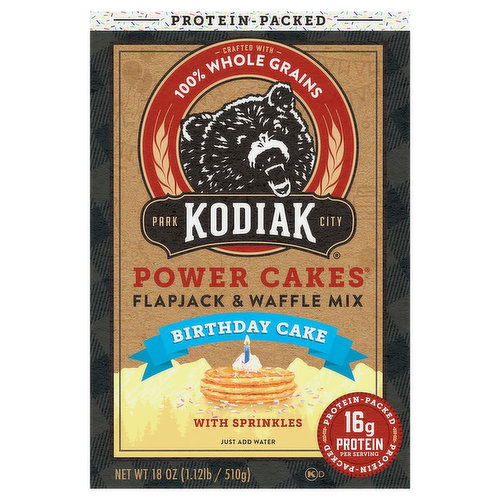 Kodiak Power Cakes Flapjack & Waffle Mix, Birthday Cake