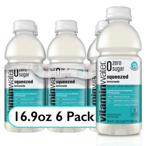 vitaminwater  Sugar Squeezed, Electrolyte Enhanced Water W/ Vitamins, Lemonade Drinks