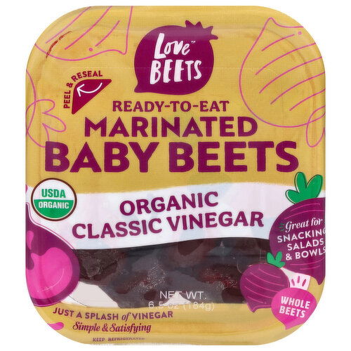 Love Beets Baby Beets, Organic Classic Vinegar, Marinated