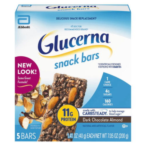 Glucerna Snack Bars, Dark Chocolate Almond