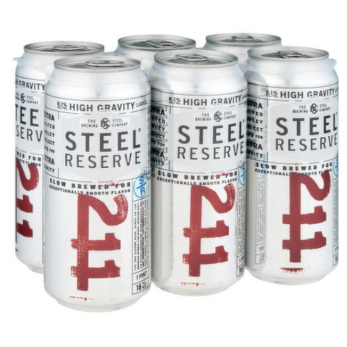 Steel Reserve High Gravity Beer 6 Pack Cans