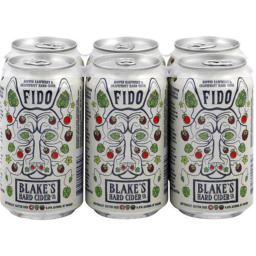 Blake's Hard Cider Co. Hard Cider, Hopped Raspberry & Grapefruit, Fido