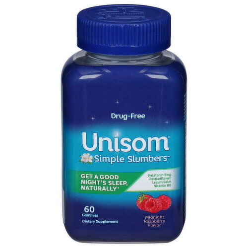 Unisom Simple Slumbers Melatonin, Midnight Raspberry, Gummies