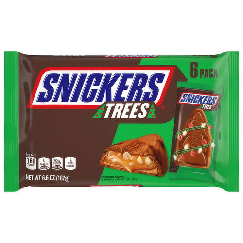 Snickers Candy, Trees, 6 Pack