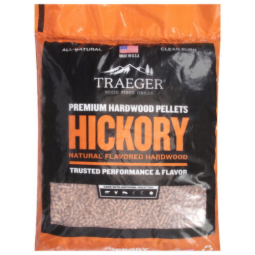 Traeger Hardwood Pellets, Premium, Hickory