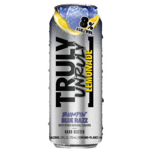 Truly Unruly Hard Seltzer, Lemonade, Bumpin' Blue Razz
