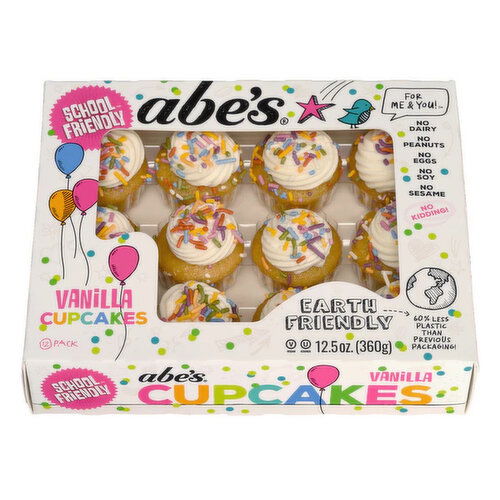 Abe's Vegan Vanilla Cupcakes, 12 Pack