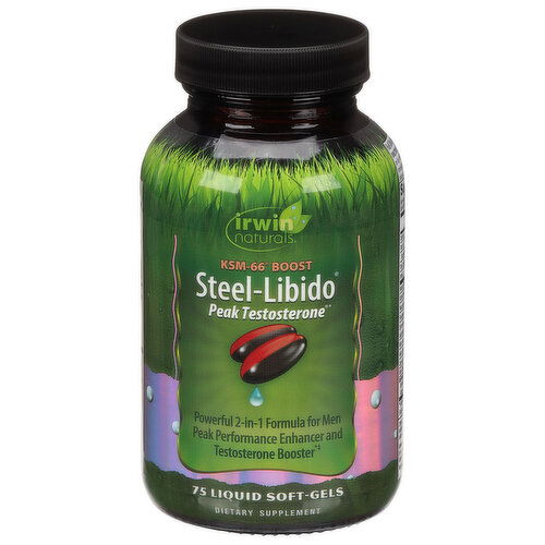 Irwin Naturals Steel-Libido, Peak Testosterone, Liquid Soft-Gels