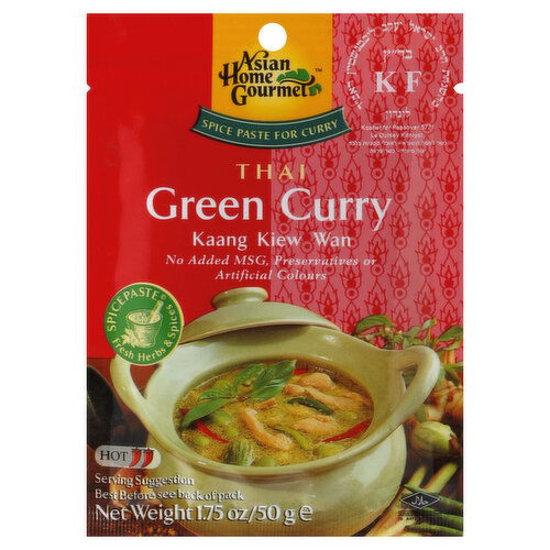 Asian Home Gourmet Spice Paste, for Thai Green Curry, Hot