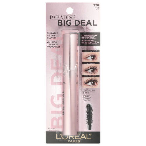 L'Oreal Mascara, Paradise Big Deal, 776 Black