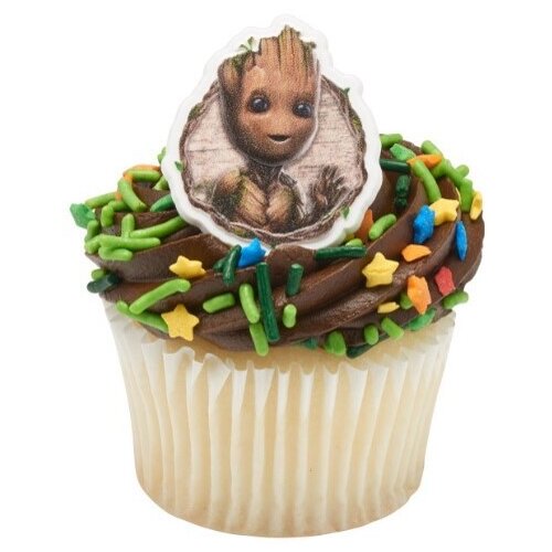 Cub Groot Cupcakes with Rings