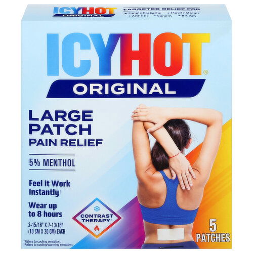 Icy Hot Original Pain Relief Patch, Large