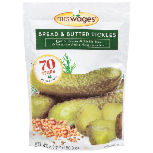 Mrs. Wages Pickle Mix, Quick Process, Bread & Butter Pickles