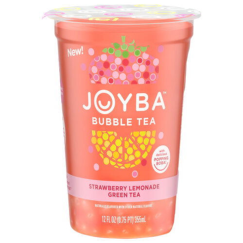 Joyba Bubble Tea, Strawberry Lemonade, Green Tea