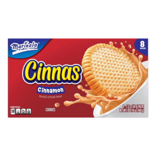 Marinela Cinnas Cinnamon Cookies, 8 packs, 16.96 oz