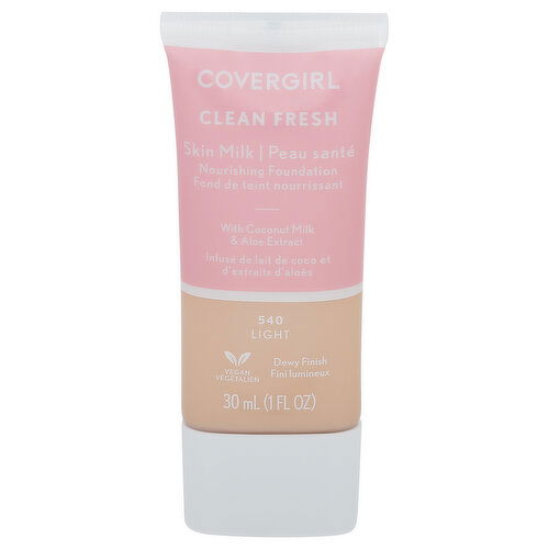 CoverGirl Clean Fresh Foundation, Nourishing, Skin Milk, Light 540
