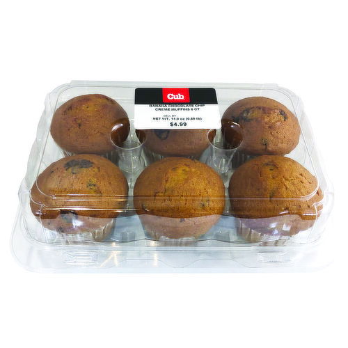 Cub Bakery Banana Chocolate Chip
Creme Muffins 6 Ct