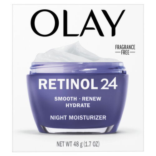 Olay Regenerist Regenerist Retinol 24 + Peptide Night Facial Moisturizer, Fragrance-Free