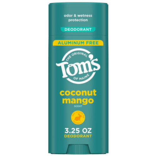 Tom's of Maine Deodorant, Coconut Mango Scent, Aluminum Free