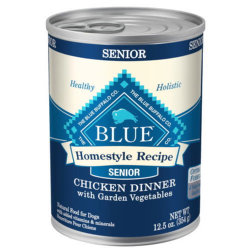 Blue Buffalo BLUE Homestyle Recipe Natural Senior Wet Dog Food, Chicken