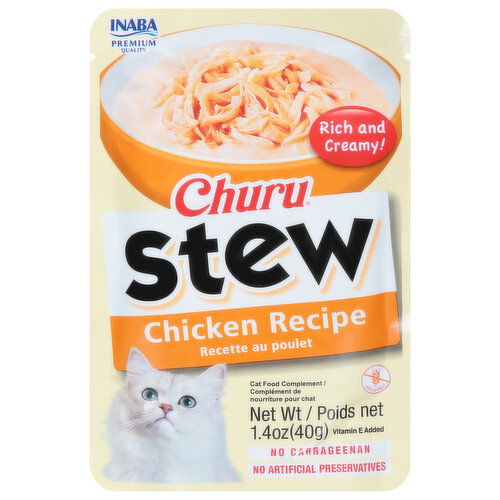 Inaba Churu Cat Food Complement, Chicken Recipe, Stew