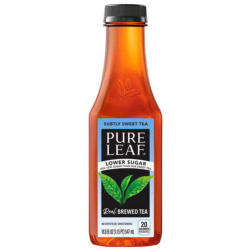 Pure Leaf Brewed Tea, Lower Sugar, Subtly Sweet Tea