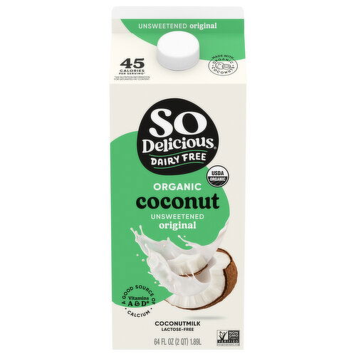 So Delicious Dairy Free Coconutmilk, Organic, Unsweetened