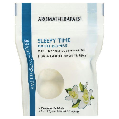 Aromatherapaes Bath Bombs, Sleepy Time, with Neroli Essential Oil