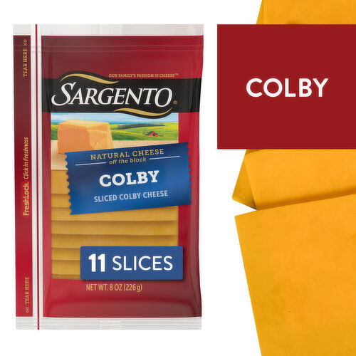 SARGENTO Sargento® Sliced Colby Natural Cheese, 11 slices