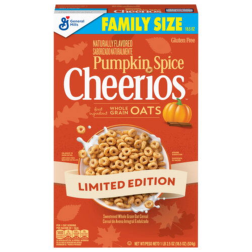 Cheerios Gluten Free Pumpkin Spice Cereal Family Size