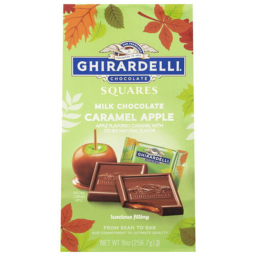 Ghirardelli Milk Chocolate, Caramel Apple, Squares