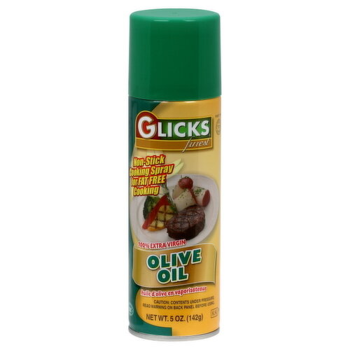Glicks Cooking Spray, Olive Oil, 100% Extra Virgin