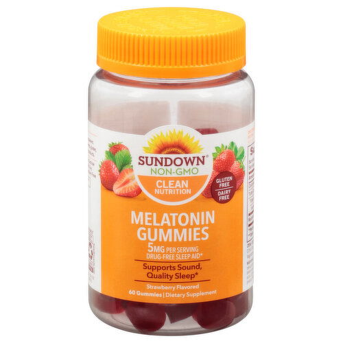 Sundown Melatonin, Gummies, Strawberry Flavored