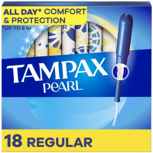 Tampax Pearl Tampons with LeakGuard Braid, Regular