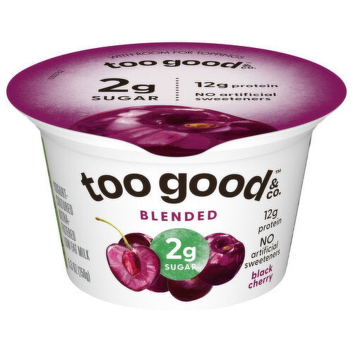 Too Good & Co. Yogurt, Black Cherry, Blended