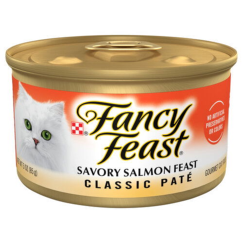 Fancy Feast Cat Food, Gourmet, Savory Salmon Feast, Classic Pate