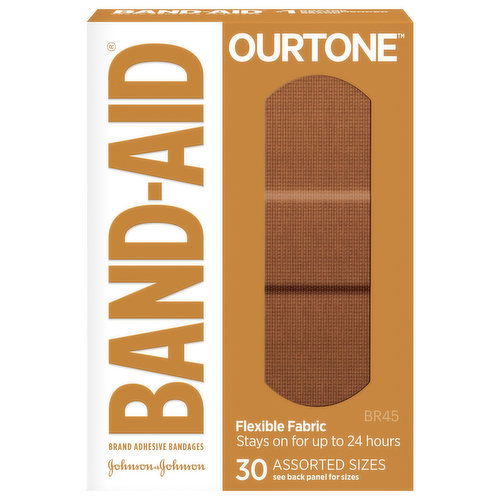 Band-Aid Ourtone Adhesive Bandages, Flexible Fabric, BR45