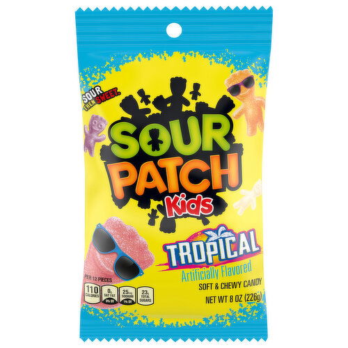 Sour Patch Kids Candy, Soft & Chewy, Tropical