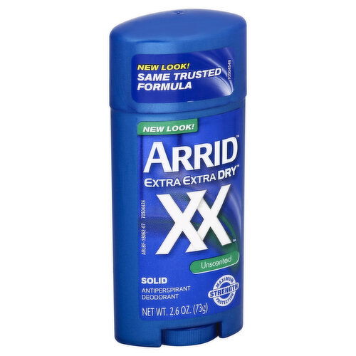 Arrid XX Antiperspirant Deodorant, Solid, Unscented