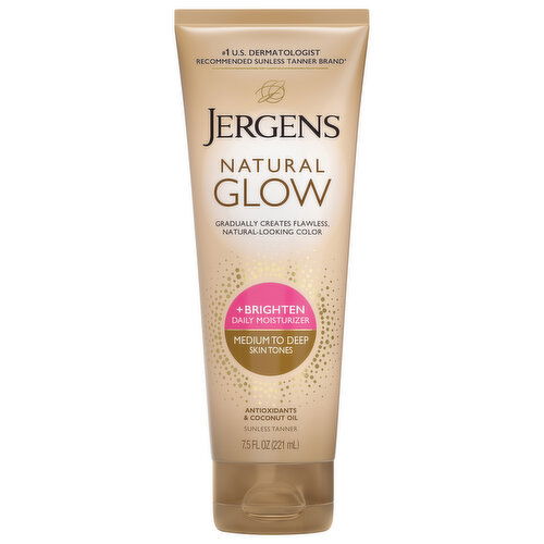 Jergens Natural Glow +Brighten Antioxidants & Coconut Oil Daily Moisturizer