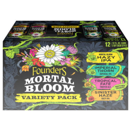 Founders Mortal Bloom Beer, Assorted, Variety Pack